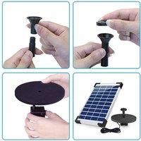 NESTLUNE 400L/H Solar Panel Powered Water Pump Garden Pool Pond in Black | Size: 100 cm x 15 cm