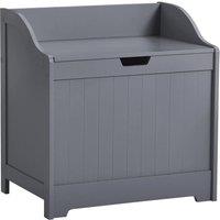 Havendro Bathroom Laundry Cabinet Storage Bin Chest Basket Box Furniture in Grey