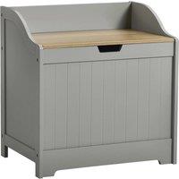 Havendro Bathroom Laundry Chest Basket Hamper Washing Clothes Storage Bin in Grey