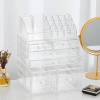 KORVIXA 6 Drawer Clear Make Up Jewellery Storage Box | Size: 500mm