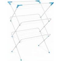 VOGREX 3-Tier Foldable Clothes Airer 14m Drying Space in Silver
