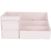 VOGREX Pink Makeup & Jewelry Storage Box Drawer Vanity Organizer