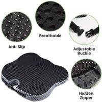 VOGREX Thick Memory Foam Wedge Seat Cushion Car Office Universal in Black