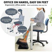 VOGREX Adjustable Footrest Removable Soft Pad Car Desk Home in Brown