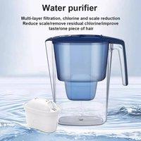 VOGREX 3.6L Large Water Filter Jug with Cartridge UK Stock in Blue