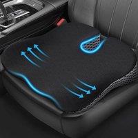 VOGREX Memory Foam Car Seat Cushion Non-Slip Long Drive Pad UK in Black