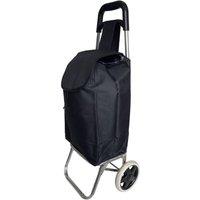 VOGREX Lightweight Waterproof 2-Wheel Foldable Shopping Trolley Bag in Black