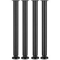 VOGREX 4Pcs Adjustable 72-110CM Table Support Legs Kitchen Worktop in Black