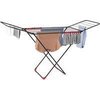 VOGREX 18M Winged Clothes Airer Indoor Outdoor Laundry Rack in Black