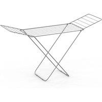 VOGREX 18M Winged Clothes Drying Horse Indoor Outdoor in Silver