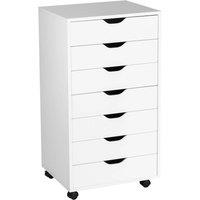 VOGREX Mobile Rolling Lateral File Cabinet in White