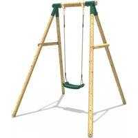 OutdoorToys Wooden Garden Swing Set for Kids - Solar Green