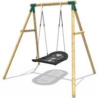 OutdoorToys Boat Swing Seat Garden Single Swing Set for Kids - Single Boat in Green