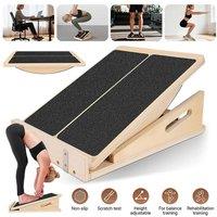 NESTLUNE Professional 4 Level Calf Stretcher Incline Board in Black | Size: 0-18 m