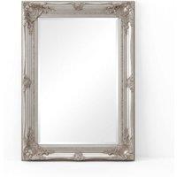 HOME LUXE INTERIOR Vintage Antique Silver Wall Mirror 60x90cm Ornate Baroque Frame | Size: 60x90 cm