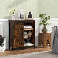 KORVIXA 70cm Rustic Accent Storage Cabinet Sideboard in Brown | Size: 100 cm