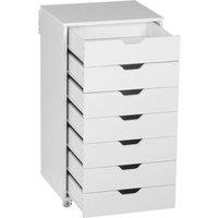 KORVIXA White Vertical Filing Cabinet with 7 Drawers | Size: 0.6m2