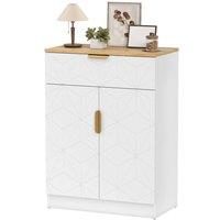 KORVIXA Modern Sideboard Storage Cabinet in White | Size: 0.6m2