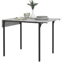 KORVIXA Drop Leaf Folding Dining Table for Small Space in Grey | Size: 0.6m2