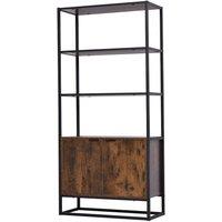 KORVIXA Storage Cabinet w/ 3 Open Shelves in Brown | Size: 0.6m2