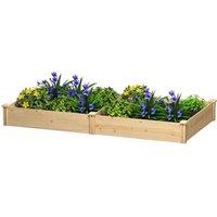 KORVIXA Wooden Raised Garden Bed in Brown | Size: 100g