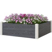 KORVIXA Vinyl Raised Garden Bed Kit 3 x 3 x 1ft in Grey | Size: 100g