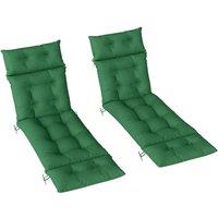 KORVIXA Sun Lounger Cushions Only Green | Size: 0.6m2