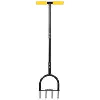 KORVIXA 4 Spike Hand Lawn Green Grass Soil Aerator in Black | Size: 100g