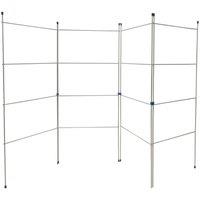 VOGREX 4 Fold Indoor Outdoor Clothes Drying Airer Rack in White