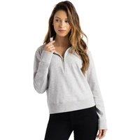 Travis Mathews Women's Cloud Fleece Half Zip Mid Layer in Light Grey | Size: 2XL