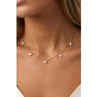 MUCHV Gold Butterfly Choker Necklace - Women's Jewellery