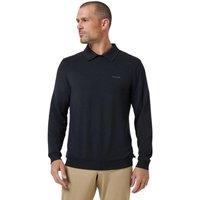 Travis Mathews Men's Knit Amenities Collar Golf Mid Layer in Black | Size: Large