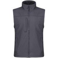 Regatta Men's Flux Softshell Bodywarmer Sleeveless Jacket Water Repellent & Wind in Dark Grey | Size: 4XL