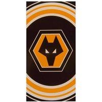 Wolverhampton Wanderers FC Crest Beach Towel in Black