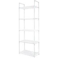 KORVIXA White Freestanding MultiTier Utility Storage Rack | Size: 100 cm x 100 cm
