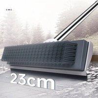 NESTLUNE Sweeping Yard Brush with Long Handle Stiff Bristle in Grey | Size: 100 cm x 15 cm