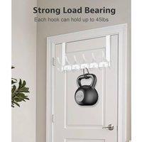 NESTLUNE The Door Hanger 14 Hooks Clothes Coat Jacket Rack in White