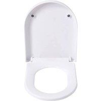 KORVIXA L 41030mm, W335mm Soft Close Toilet Seat D Shape in White