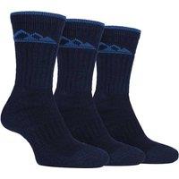 KDMD Men's 3 Pairs Storm Bloc Heavy Cushion Cotton Socks in Navy | Size: 6-11
