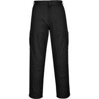 Portwest Men's Combat Work Trousers in Black | Size: 40R