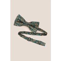 Oswin Hyde Men's Paisley Pattern Green Bowtie