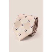 Oswin Hyde Men's Cream Vintage Motif Tie