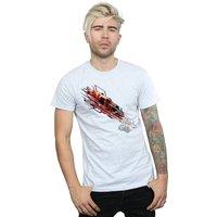 Marvel Men's Iron Man Shooting Burst T-Shirt in Grey | Size: 2XL