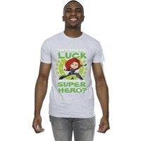 Marvel Men's St Patricks Day Black Widow Luck T-Shirt in Grey | Size: 2XL