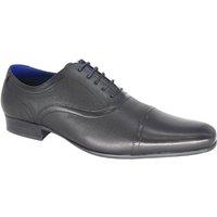Thomas Crick Men's Leather Lace Up Oxford Shoes in Black | Size: 8
