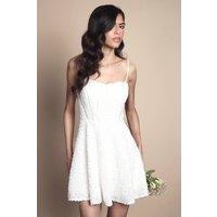 Coast Women's Floral Mini Prom Hen Dress in Ivory | Size: 14