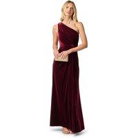 Adrianna Papell Women's One Shoulder Velvet Dress in Red | Size: 12