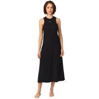 DKNY Women's 127cm Slim Fit Sleep Chemise in Black with Side Slits with Logo | Size: Large