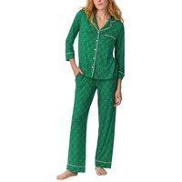 Kate Spade New York Women's 3/4 Sleeve Long PjJ Set in Brushed Jersy with Floral Green Pattern | Size: Medium