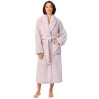 DKNY Women's 122cm Long Sleeve Shawl Collar Robe in Dusty Mauve Frosted Sherpa | Size: Large